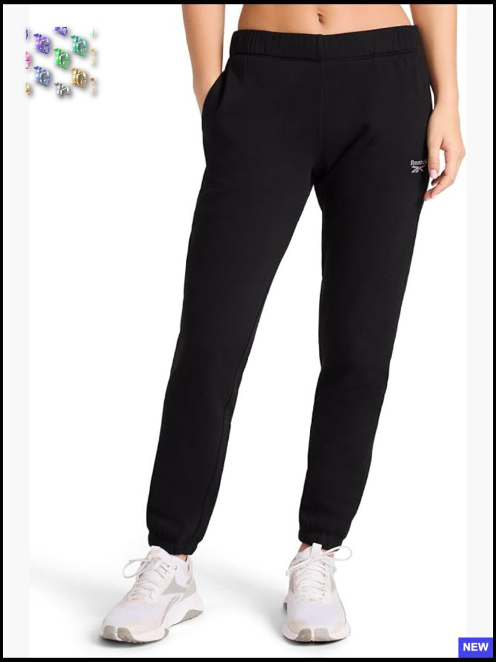 Jogger Standard Fit Midweight Cotton-Poly Rhinestone Logo Street-Luxe